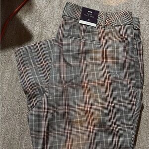 Ankle Length Plaid Men’s Pants - Gray Multi